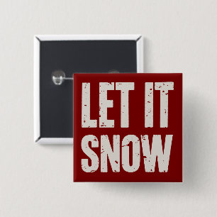 Let It Snow Retro Family Christmas Matching  2 Inch Square Button