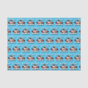 Let it Snow Sledding Snowmen Tissue Paper