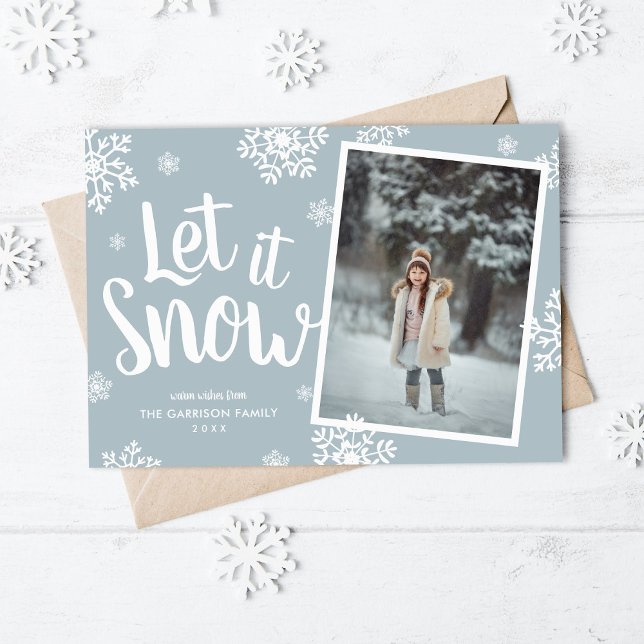 Let It Snow | Snowflake Photo Overlay Holiday Card (Creator Uploaded)