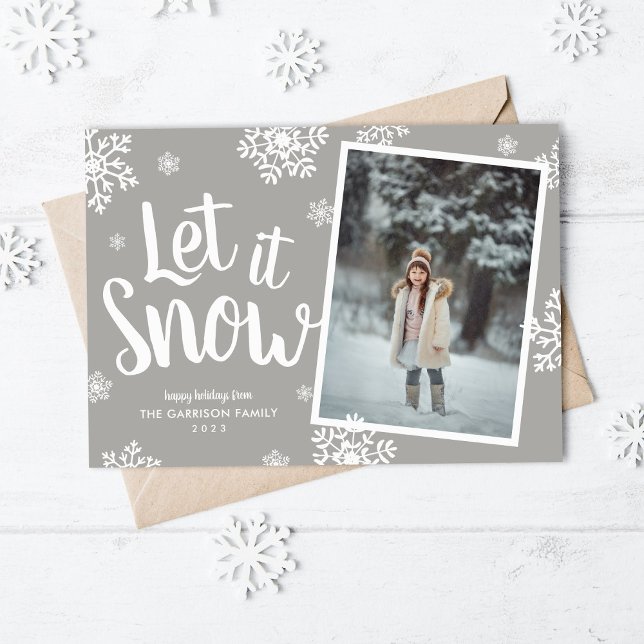 Let It Snow | Snowflake Photo Overlay Holiday Card (Creator Uploaded)
