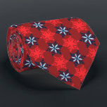 Let It Snow Snowflake Red Two-Sided Tie<br><div class="desc">Red with navy and sky blues colorway.  Inspired by the vintage icon designs of the forties and fifties this quaint holiday tie features accented snowflakes dancing on a background of tonal snowflakes. These designs come in several colorways.</div>
