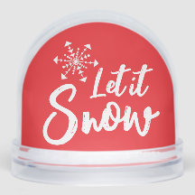 Let It Snow Snowflake Red Winter