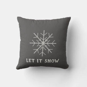 Let it snow, Snowflake Throw Pillow