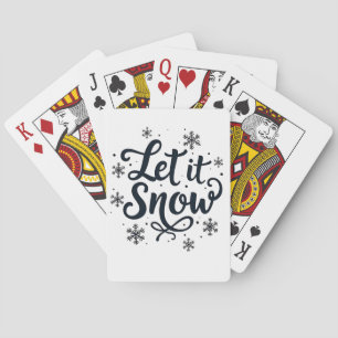 Let it Snow Snowflake Winter Season Chrstmas Playing Cards