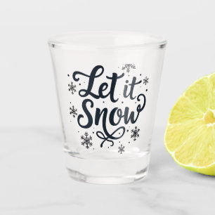 Let it Snow Snowflake Winter Season Chrstmas Shot Glass