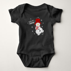 Let It Snow Snowman Baby Bodysuit