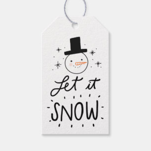 Let It Snow Snowman Gift Tags
