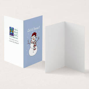 "Let it Snow" Snowman greeting card *set of 25