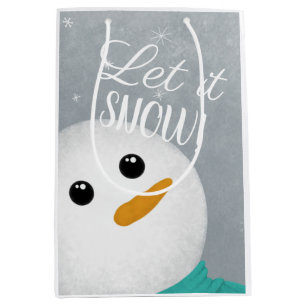 Let It Snow Snowman Medium Gift Bag