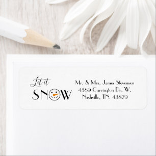 Let it Snow Snowman Modern Simple