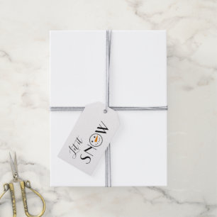 Let it Snow Snowman Modern Simple Gift Tags