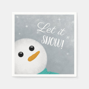 Let It Snow Snowman Napkin