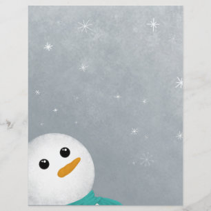 Let It Snow Snowman Paper