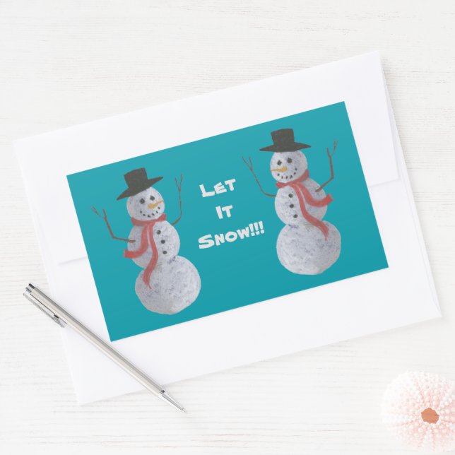 Let it Snow!!! Snowman Sticker (Envelope)