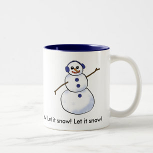 Let it snow! Snowman Two-Tone Coffee Mug