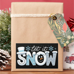 Let It Snow Snowman Winter Snowflakes Season Sticker