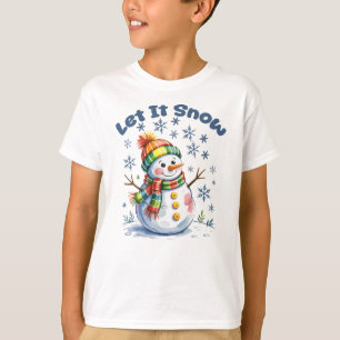 Let It Snow Snowman Winter T-Shirt
