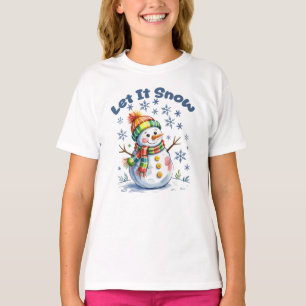 Let It Snow Snowman Winter  T-Shirt