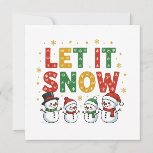 Let It Snow Snowmen Holiday Card