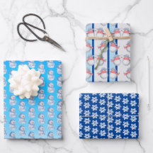 Let It Snow, Snowmen & Snowflakes Wrapping Sheets