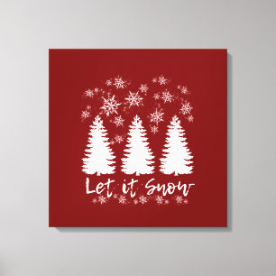 Let it Snow Stretched Canvas Print