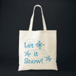 Let It Snow Tote Bag<br><div class="desc">Snowflakes bring memories of holidays and winter fun.  Use this snowflake to add a touch of winter magic.</div>