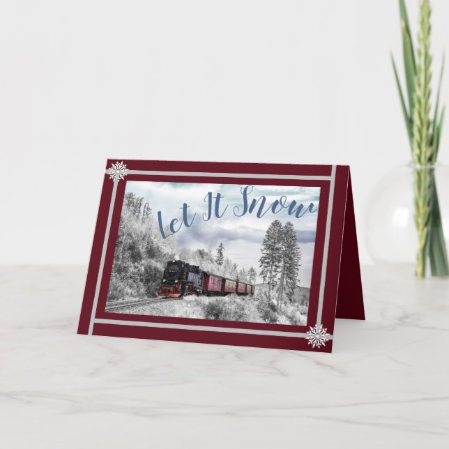 Let It Snow Train Ride Card (Front)