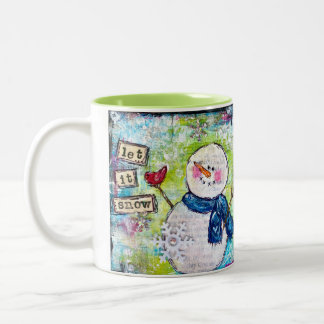 Let it Snow Two-Tone Coffee Mug