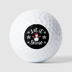 Let It Snow Winter Christmas  Golf Balls