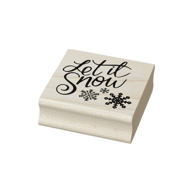 Let It Snow Winter Christmas Rubber Stamp (Stamp)