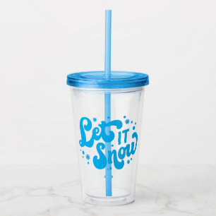 Let It Snow Winter Design Acrylic Tumbler