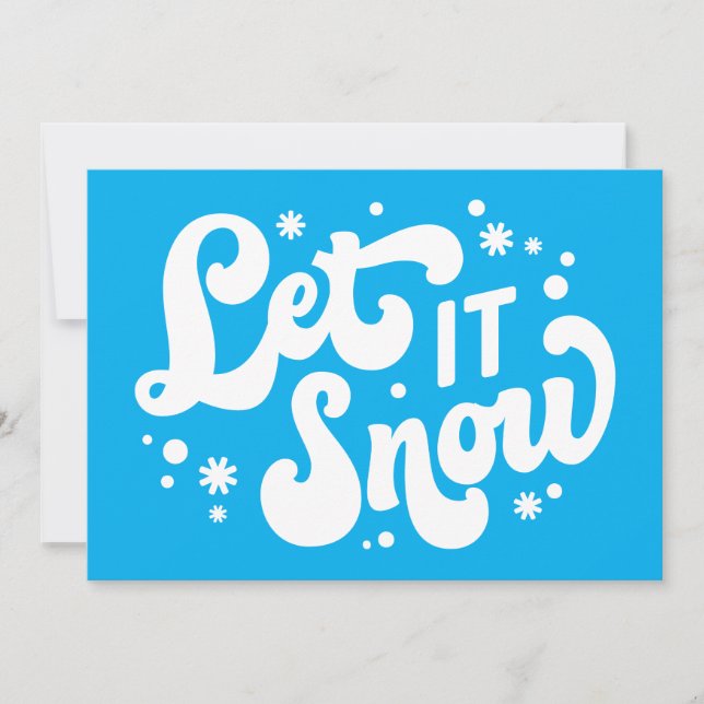 Let It Snow Winter Design Card (Front)