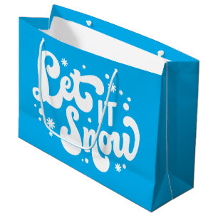 Let It Snow Winter Design Large Gift Bag