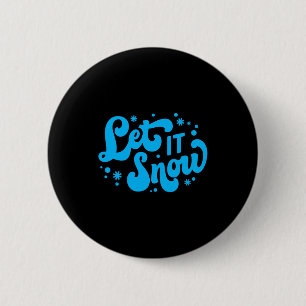 Let It Snow Winter Design Toddler 2 Inch Round Button