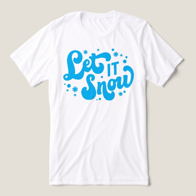 Let It Snow Winter Design Tri-Blend Shirt (Design Front)