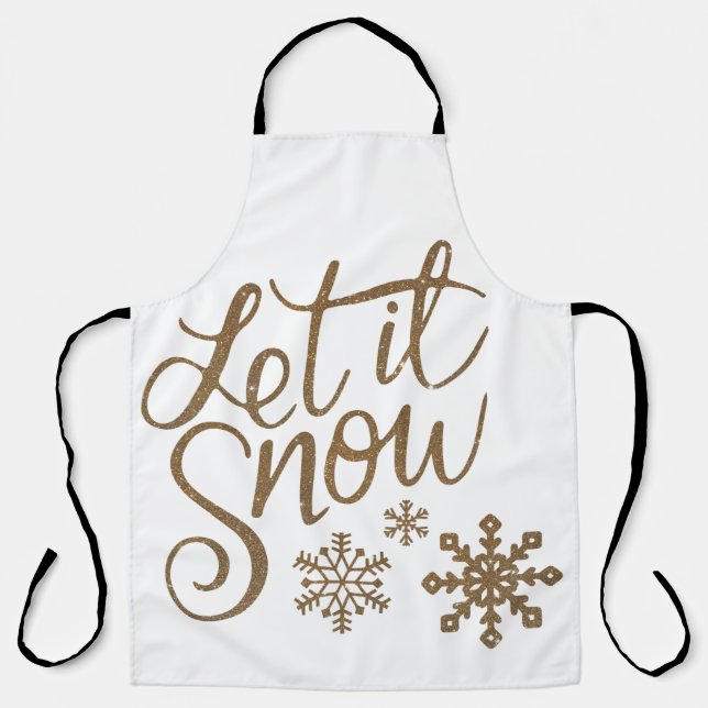 Let It Snow Winter / Holiday apron (Front)
