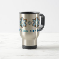 Let It Snow Winter Holiday Blue Snowflake Hanukkah