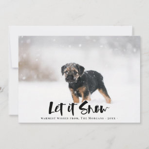 Let It Snow Winter Photo Christmas Holiday Card