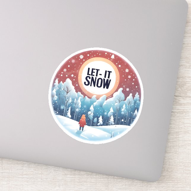 Let It Snow with Beautiful Vintage Landscape  (Detail)
