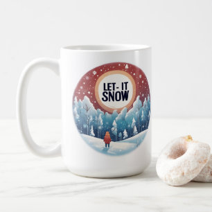 Let It Snow with Beautiful Vintage Landscape  Coffee Mug