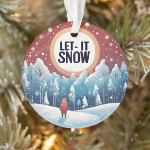 Let It Snow with Beautiful Vintage Landscape Ornament