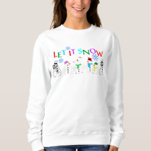 Let It Snow With Snowmen LS Women's Tee