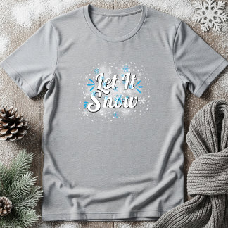Let It Snow with Stylish Snowflakes - Winter Tri-Blend Shirt
