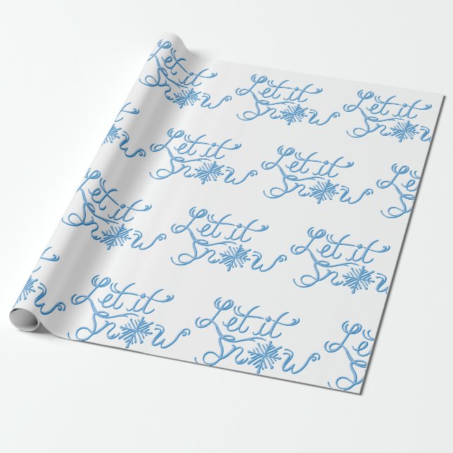 Let It Snow Wrapping Paper (Unrolled)