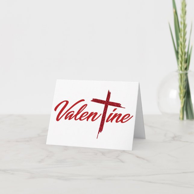 Let Jesus Be Your Valentine Thank You Card (Front)