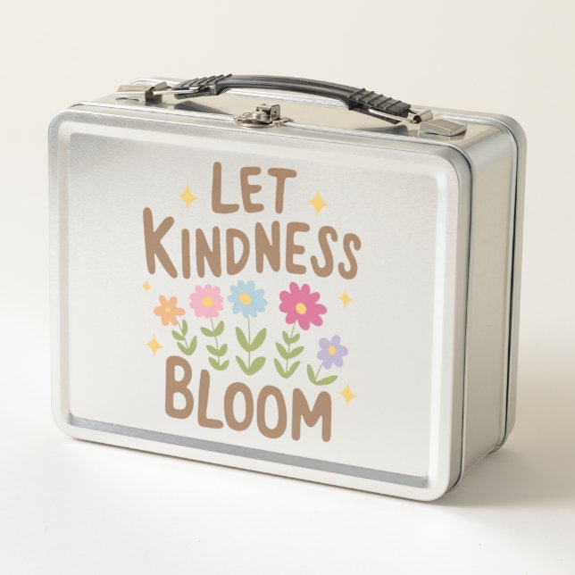 Let Kindness Bloom Metal Lunch Box (Front)