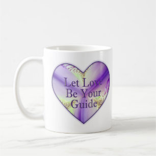 Let Love Be Your Guide, heart flower Coffee Mug