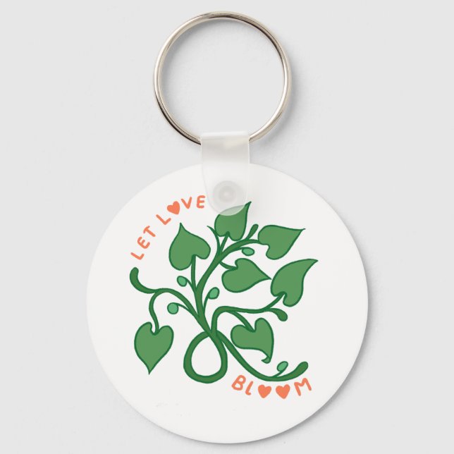 Let love Bloom Keychain (Front)