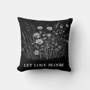 Let Love Bloom T-Shirt Throw Pillow