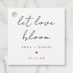 Let Love Bloom Wildflower Seeds Wedding Favour Tags